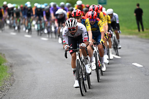 Cyclists competing in a road race