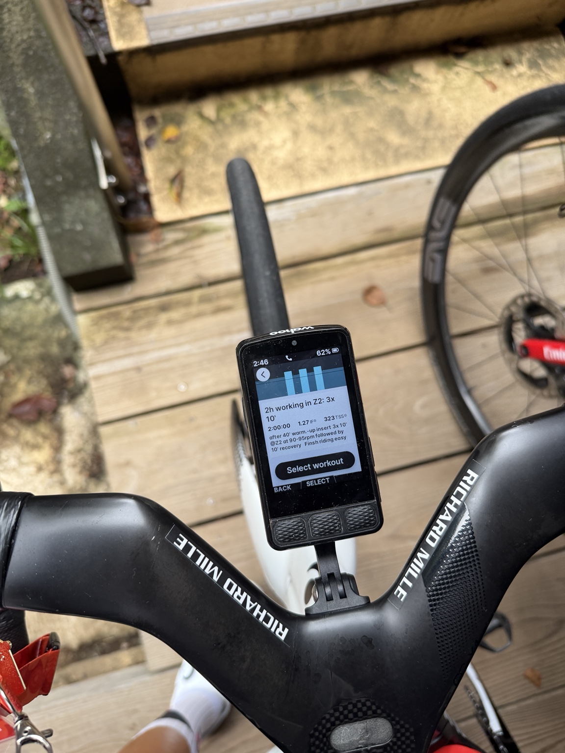 Cyclists training on the road